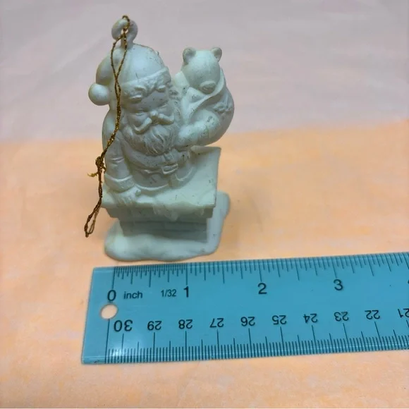 5 pc Vintage Mixed Christmas Ornament Lot - Candy, Bear, Bell - Picture 15 of 16